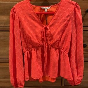 New with tags.  Red Elizabeth & James blouse, size small.